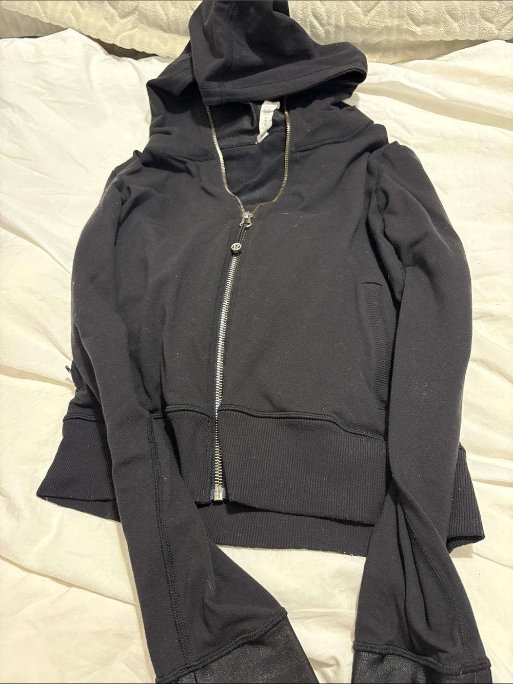 lululemon athletica Black Zip-Up Hooded Sweatshirt